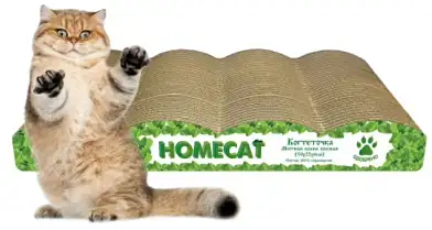 Homecat когтеточка для кошек "Мятная волна" свежая гофрокартон