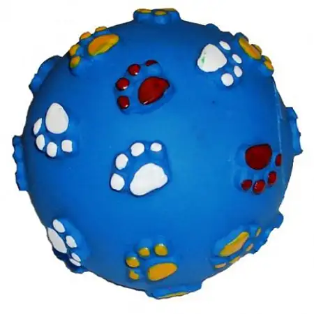 Купить Уют игрушка для собак "Мяч лапки" разноцветный, винил