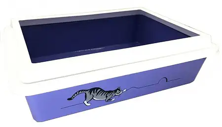 Купить zooexpress туалет для кошек "lux" с рамкой, с рисунком