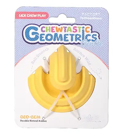 Купить petdreamhouse игрушка интерактивная для собак из натурального каучука chewtastic geometrics geo-hex горчичный