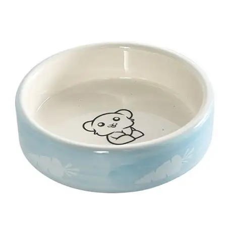 Купить homepet миска для мелких грызунов керамическая голубая